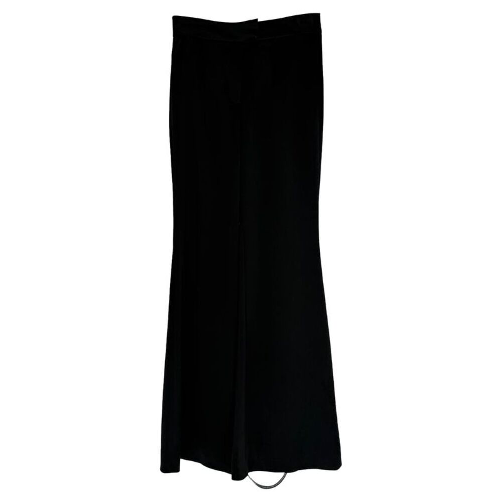 Galvan Wide-Leg Trousers in Black Triacetate